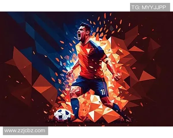 浓烈色彩描绘足球球星激情瞬间展现运动艺术与竞技魅力